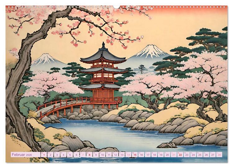 Produktbild: Hanami in Japan (hochwertiger Premium Wandkalender 2026 DIN A2 quer), Kunstdruck in Hochglanz