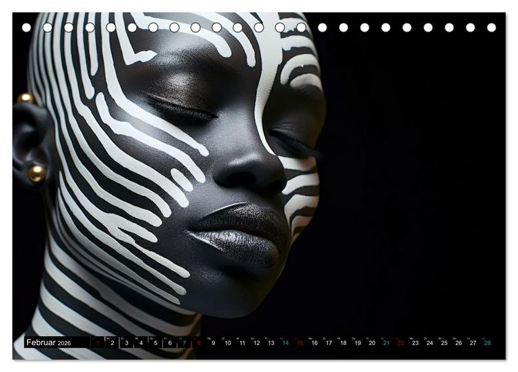 Produktbild: Faszination Bodypainting (Tischkalender 2026 DIN A5 quer), CALVENDO Monatskalender