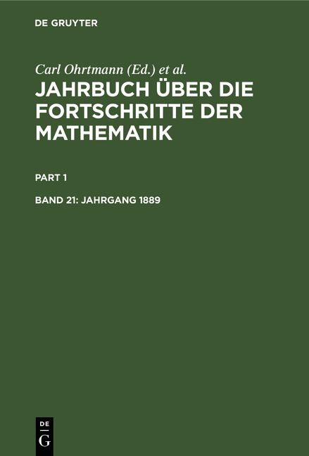 Produktbild: Jahrgang 1889
