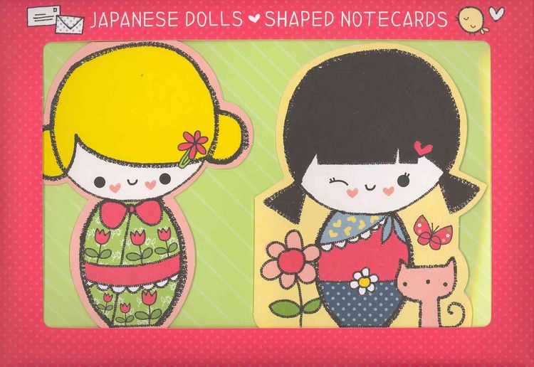 Produktbild: Japanese Dolls Shaped Notecards