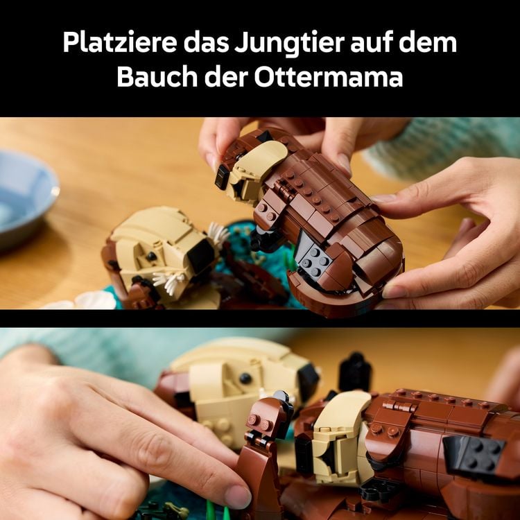 Produktbild: LEGO Ideas 21366 Schwimmende Otter, 3D Modellbau mit Tierfigur
