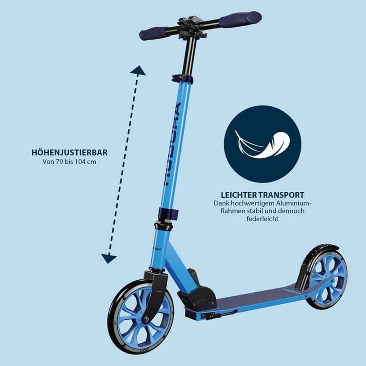 Produktbild: HUDORA 14450 - Scooter Up 200, cyan, Alu-Cityroller