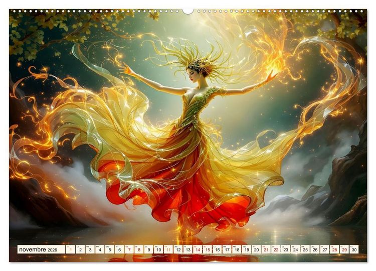 Produktbild: &Eacute;l&eacute;gance captivante (Calendrier mural 2026 DIN A2 vertical), CALVENDO calendrier mensuel