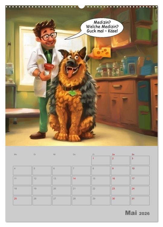 Produktbild: Ein Arzt f&uuml;r alle Felle (hochwertiger Premium Wandkalender 2026 DIN A2 hoch), Kunstdruck in Hochglanz