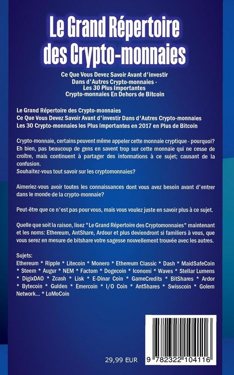Produktbild: Le Grand R&eacute;pertoire des Crypto-monnaies
