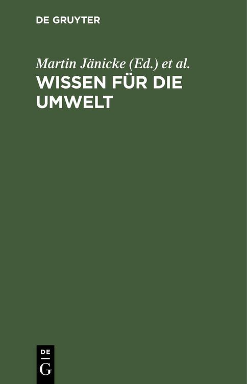 Produktbild: Wissen f&uuml;r die Umwelt