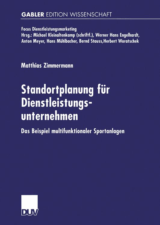 Produktbild: Standortplanung f&uuml;r Dienstleistungsunternehmen