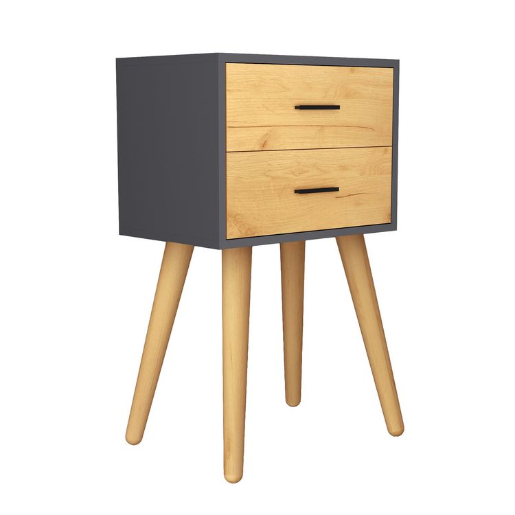 Produktbild: Nachttisch mit 2 Schublade 45x30x56 cm Singol XXL