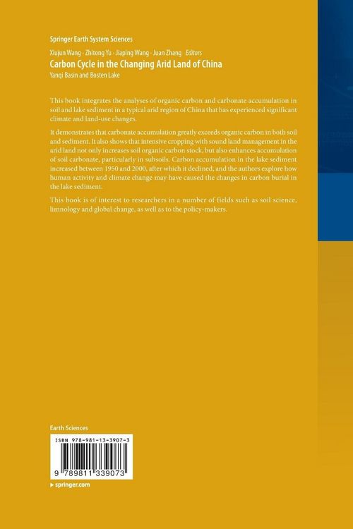 Produktbild: Carbon Cycle in the Changing Arid Land of China