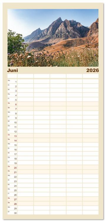 Produktbild: Familienplaner 2026 - Irak - Zwischen Stolz und Ver&auml;nderung mit 5 Spalten (Wandkalender, 21 x 45 cm) CALVENDO