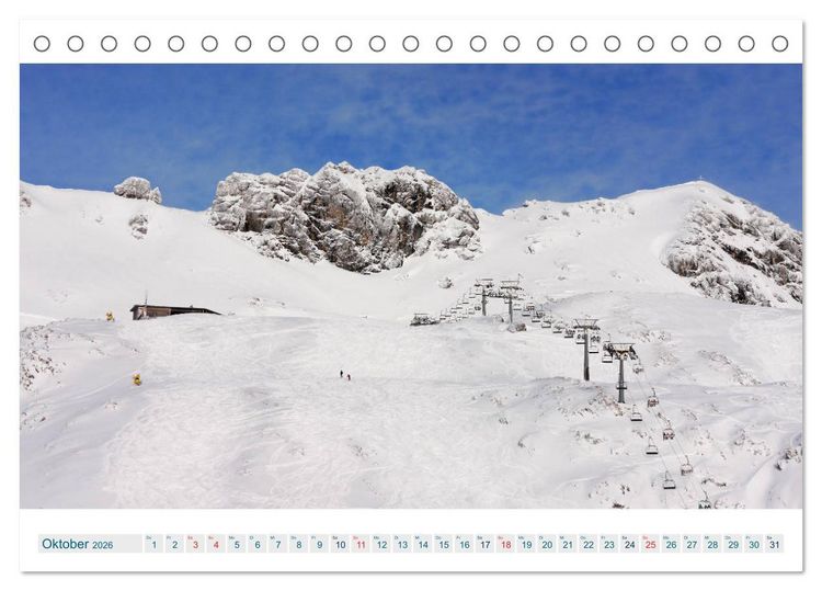 Produktbild: Oberstdorf. Atemberaubende Ansichten aus den Allg&auml;uer Alpen (Tischkalender 2026 DIN A5 quer), CALVENDO Monatskalender