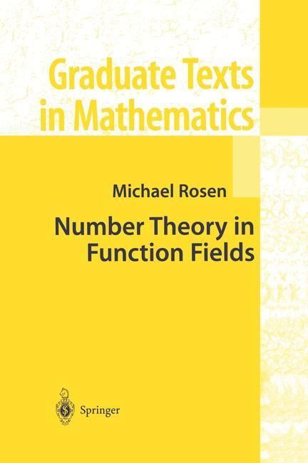 Produktbild: Number Theory in Function Fields