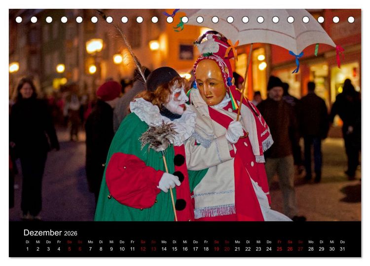 Produktbild: Die Rottweiler Fastnacht (Tischkalender 2026 DIN A5 quer), CALVENDO Monatskalender