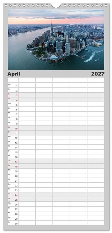 Produktbild: Familienplaner 2027 - Weltst&auml;dte - Iconic world cities mit 5 Spalten (Wandkalender, 21 x 45 cm) CALVENDO