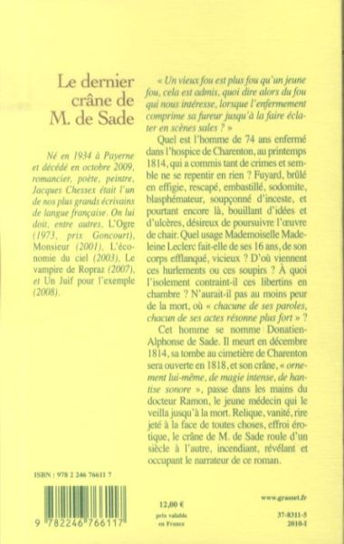 Produktbild: Le Dernier Crane de M. de Sade