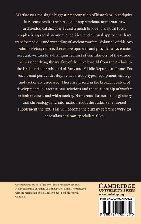 Produktbild: The Cambridge History of Greek and Roman Warfare