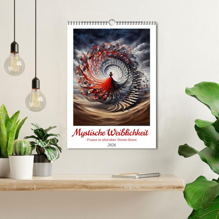 Produktbild: Mystische Weiblichkeit - Frauen in abstrakter Droste-Kunst (Wandkalender 2026 DIN A3 hoch), CALVENDO Monatskalender