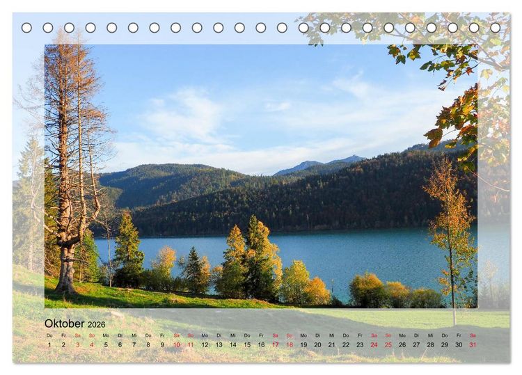 Produktbild: Walchensee (Tischkalender 2026 DIN A5 quer), CALVENDO Monatskalender