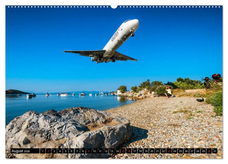 Produktbild: Flugzeugkalender 2026 (hochwertiger Premium Wandkalender 2026 DIN A2 quer), Kunstdruck in Hochglanz