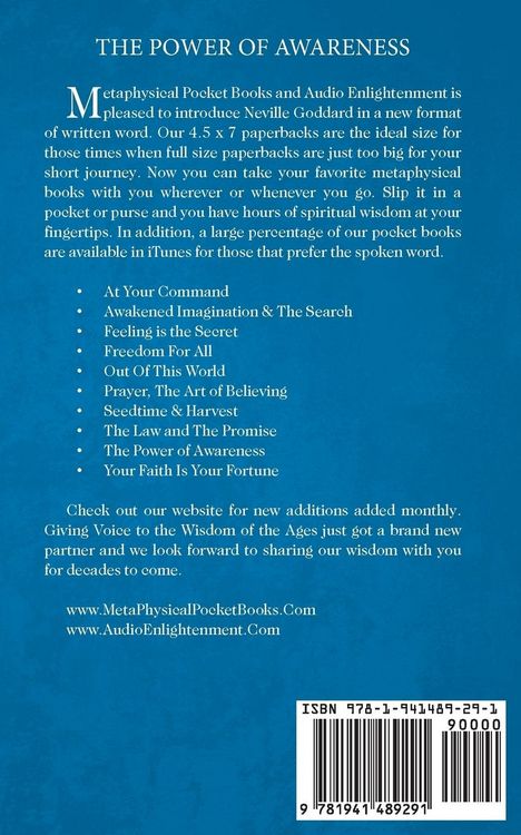 Produktbild: The Power of Awareness ( Metaphysical Pocket Book )