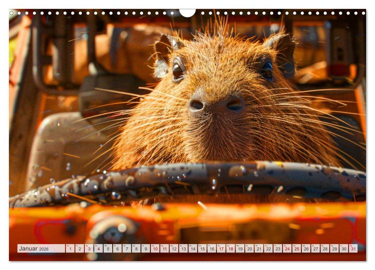 Produktbild: Capybaras im Alltag - Ein Jahr voller Abenteuer (Wandkalender 2026 DIN A3 quer), CALVENDO Monatskalender