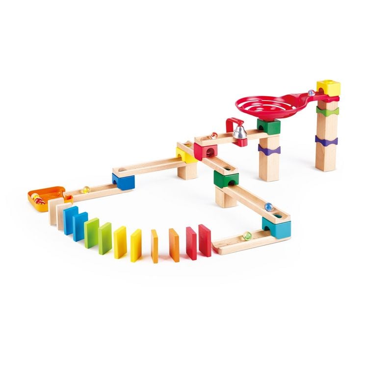 Produktbild: Hape Zweispurige Murmelbahn mit Domino
