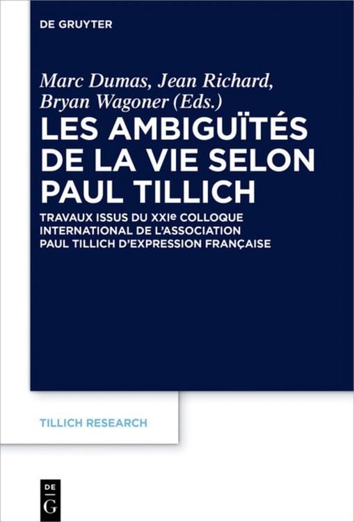 Produktbild: Les ambigu&iuml;t&eacute;s de la vie selon Paul Tillich