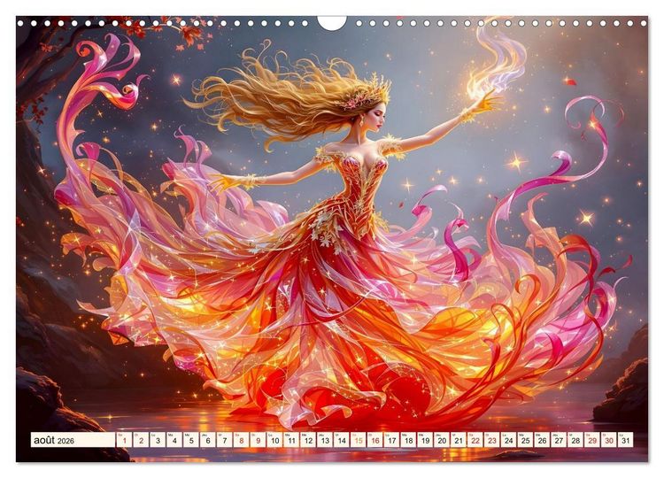 Produktbild: &Eacute;l&eacute;gance captivante (Calendrier mural 2026 DIN A3 vertical), CALVENDO calendrier mensuel