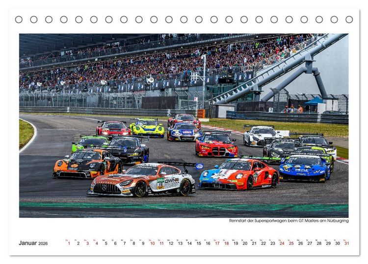 Produktbild: GT Masters am N&uuml;rburgring (Tischkalender 2026 DIN A5 quer), CALVENDO Monatskalender