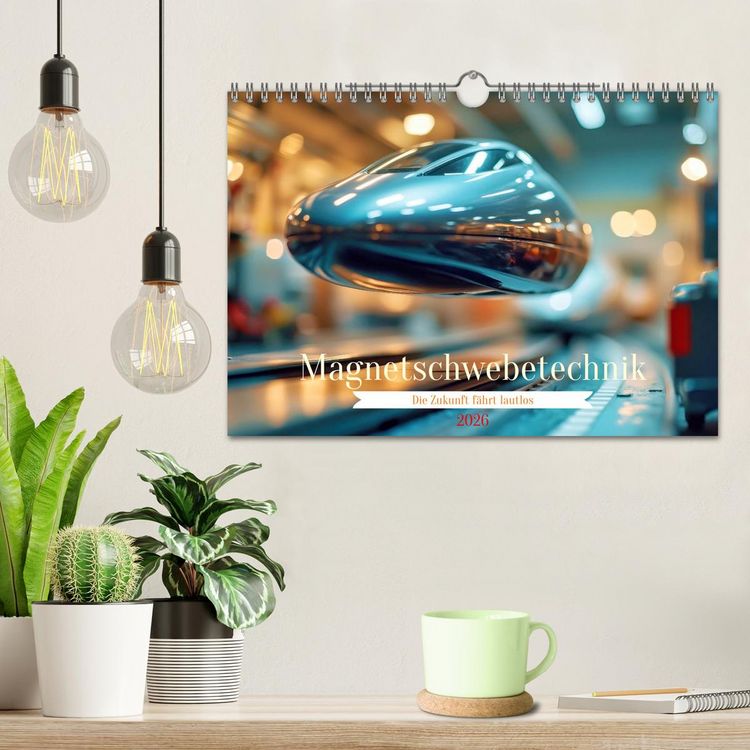 Produktbild: Magnetschwebetechnik (Wandkalender 2026 DIN A4 quer), CALVENDO Monatskalender