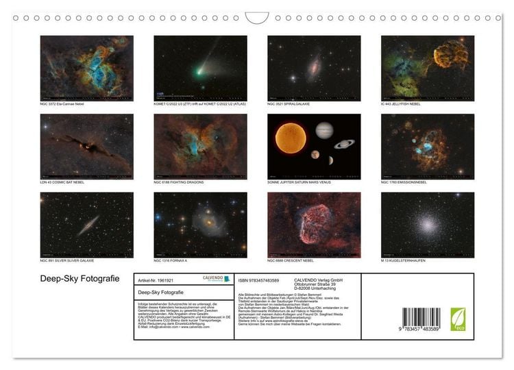 Produktbild: Deep-Sky Fotografie (Wandkalender 2026 DIN A3 quer), CALVENDO Monatskalender