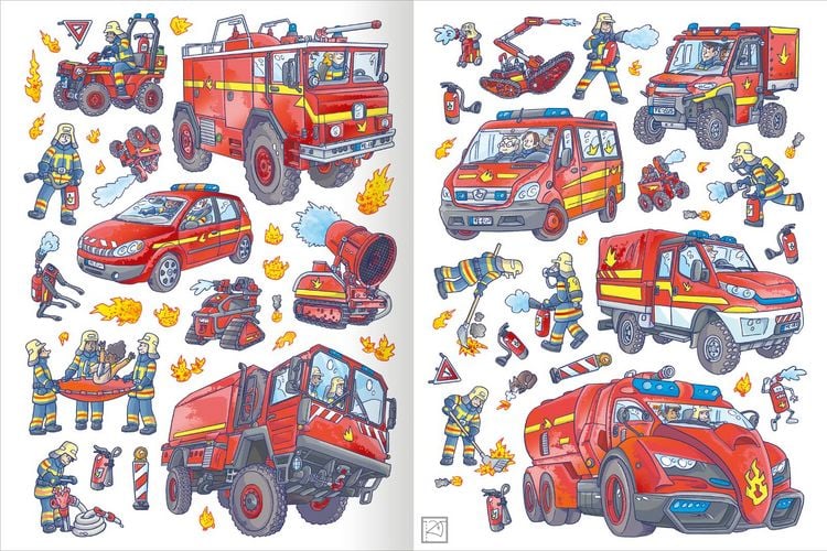 Produktbild: Das Metallic-Stickerbuch &ndash; Feuerwehr