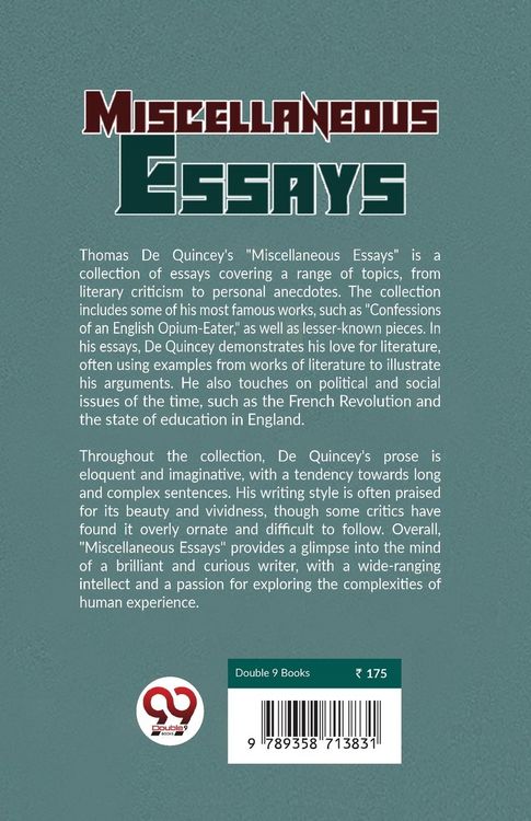 Produktbild: Miscellaneous Essays