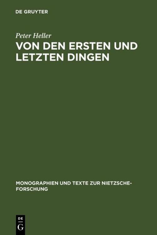 Produktbild: Von den ersten und letzten Dingen