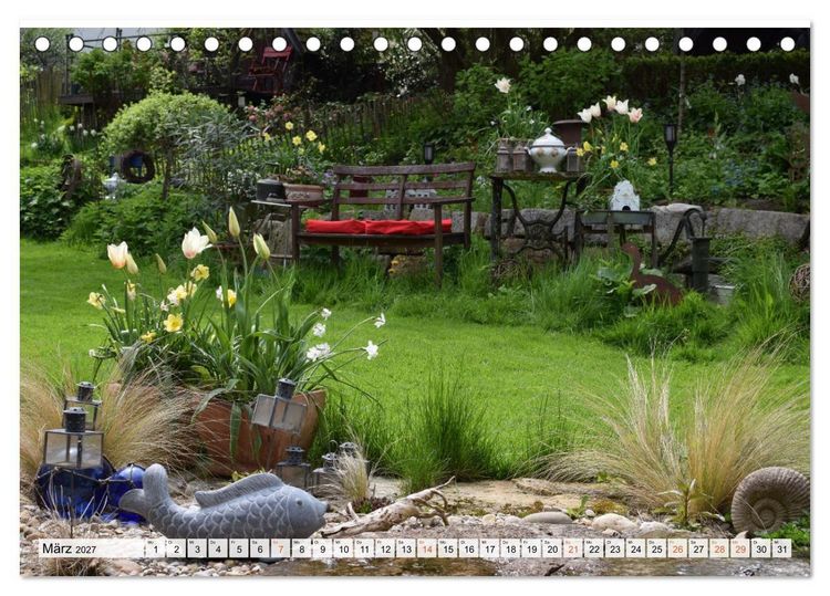 Produktbild: Momente im Garten (Tischkalender 2027 DIN A5 quer), CALVENDO Monatskalender