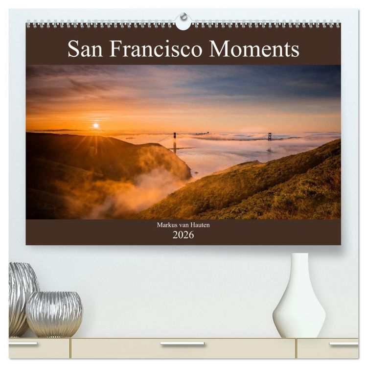 Produktbild: San Francisco Moments (hochwertiger Premium Wandkalender 2026 DIN A2 quer), Kunstdruck in Hochglanz
