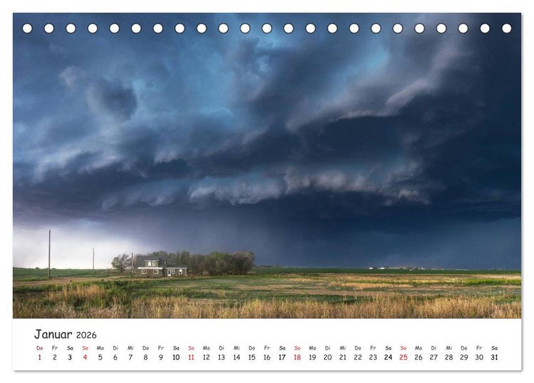 Produktbild: Gewitterwelten (Tischkalender 2026 DIN A5 quer), CALVENDO Monatskalender