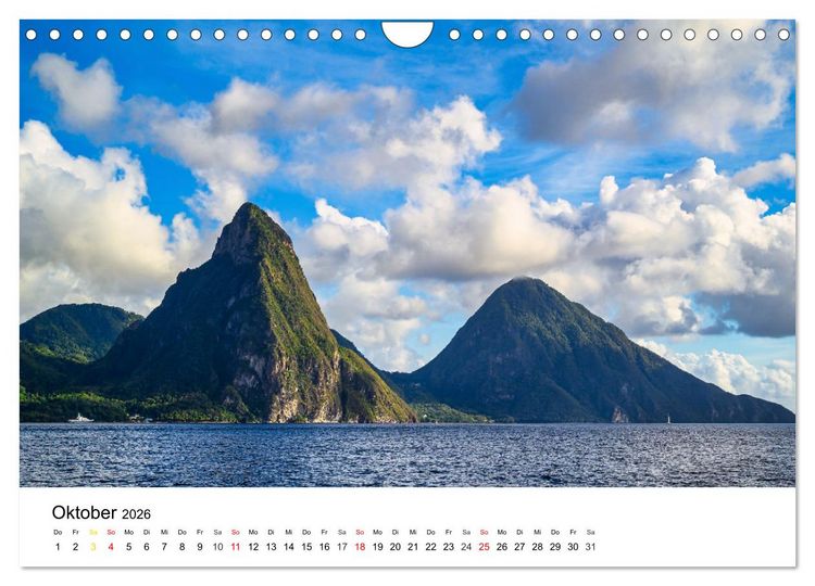 Produktbild: Traumziele Karibik (Wandkalender 2026 DIN A4 quer), CALVENDO Monatskalender