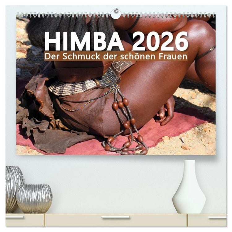 Produktbild: Himba - Der Schmuck der sch&ouml;nen Frauen (hochwertiger Premium Wandkalender 2026 DIN A2 quer), Kunstdruck in Hochglanz