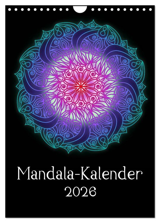Produktbild: Mandala-Kalender 2026 (Wandkalender 2026 DIN A4 hoch), CALVENDO Monatskalender