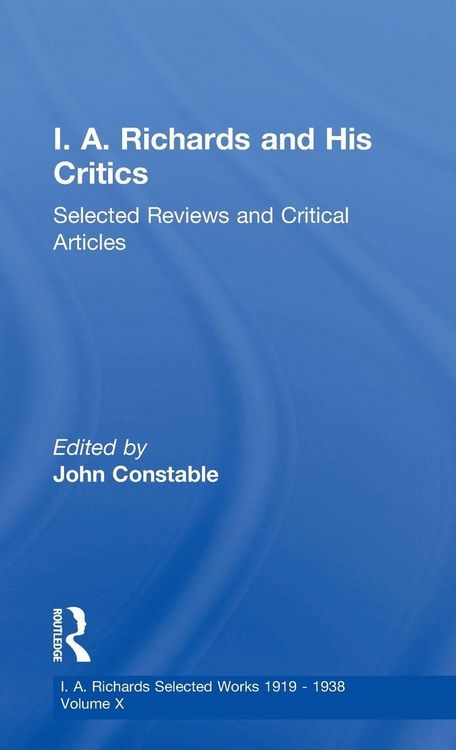 Produktbild: I A Richards & His Critics V10