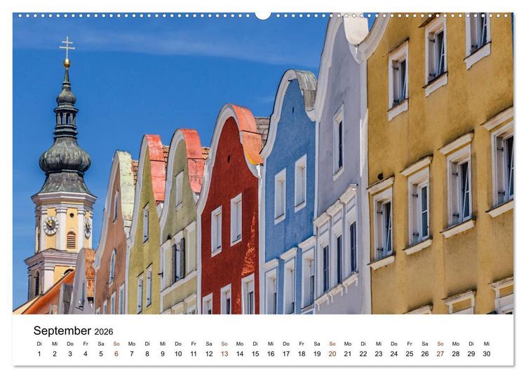 Produktbild: Sonniges Sch&auml;rding, Barockstadt am Inn (Wandkalender 2026 DIN A2 quer), CALVENDO Monatskalender