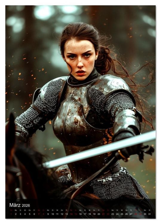 Produktbild: H&uuml;bsche Ritter (Tischkalender 2026 DIN A5 hoch), CALVENDO Monatskalender