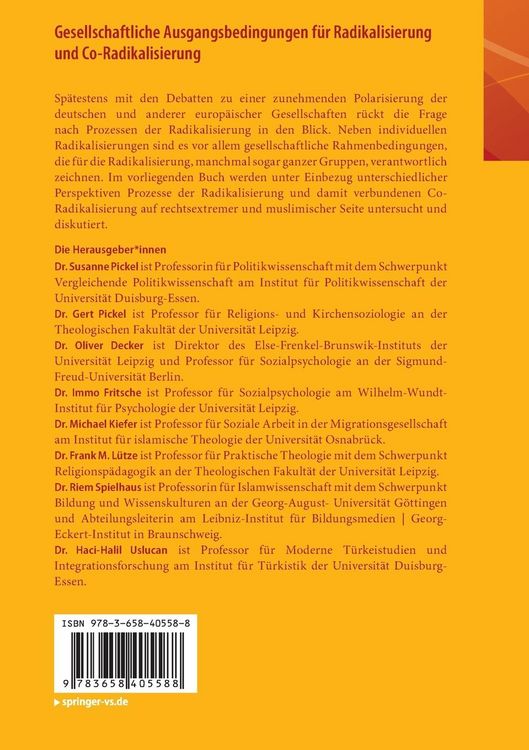 Produktbild: Gesellschaftliche Ausgangsbedingungen f&uuml;r Radikalisierung und Co-Radikalisierung