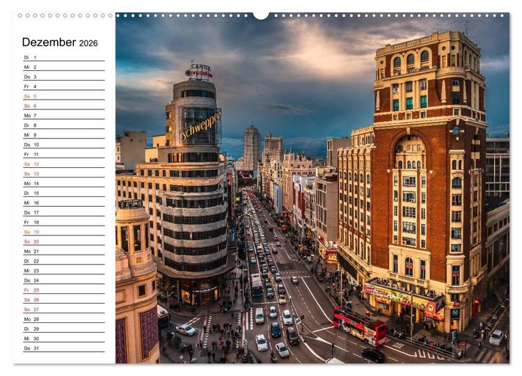 Produktbild: Metropole Madrid (Wandkalender 2026 DIN A2 quer), CALVENDO Monatskalender