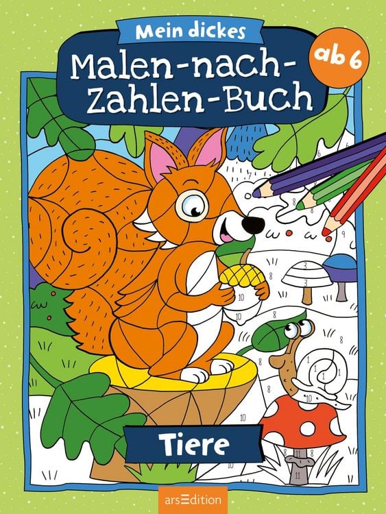 Produktbild: Mein dickes Malen-nach-Zahlen-Buch &ndash; Tiere