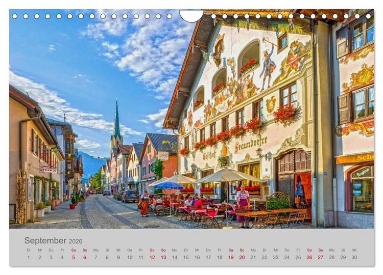 Produktbild: Garmisch-Partenkirchen Werdenfelser Land (Wandkalender 2026 DIN A4 quer), CALVENDO Monatskalender