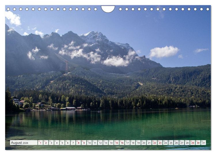 Produktbild: Urlaub in der Zugspitz Region (Wandkalender 2026 DIN A4 quer), CALVENDO Monatskalender