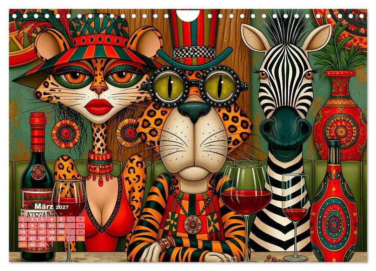 Produktbild: Tierisch extravagant (Wandkalender 2027 DIN A4 quer), CALVENDO Monatskalender