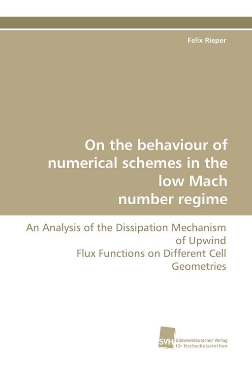 Produktbild: On the behaviour of numerical schemes in the low Mach number regime